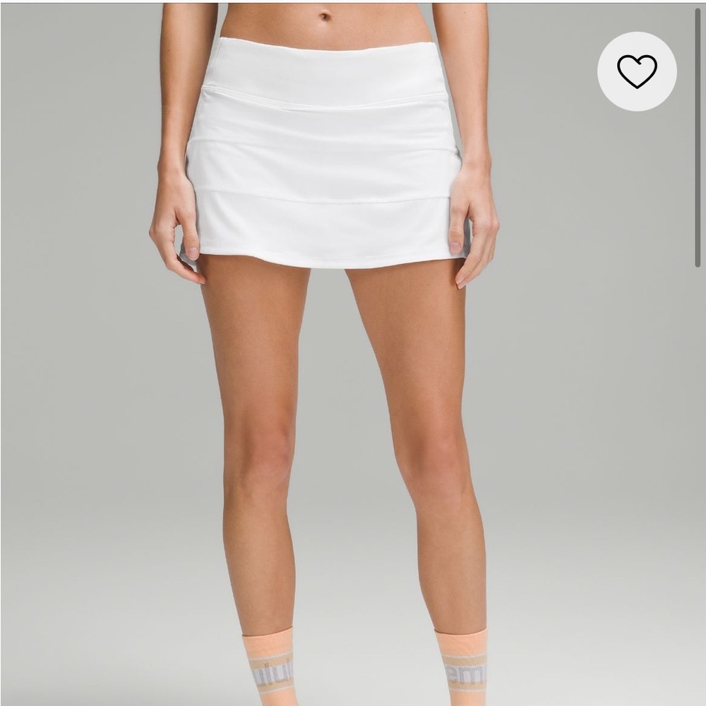 Pace Rival Mid-Rise White Lululemon Skirt